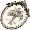 Floral Elegance Medallion 3D STL Model for CNC