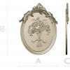 Floral Elegance Medallion 3D STL Model for CNC