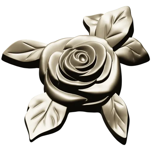 Rose Floral CNC STL Model for Wood Carving