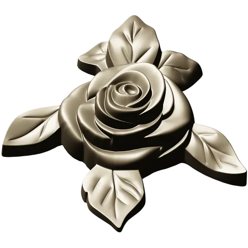 Rose Floral CNC STL Model for Wood Carving