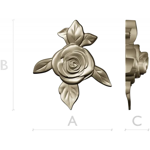 Rose Floral CNC STL Model for Wood Carving