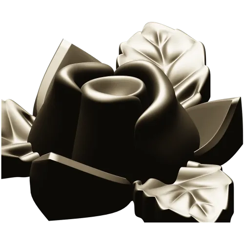 Floral Rose Ornament 3D Model for CNC Milling in STL Format