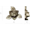 Floral Rose Ornament 3D Model for CNC Milling in STL Format