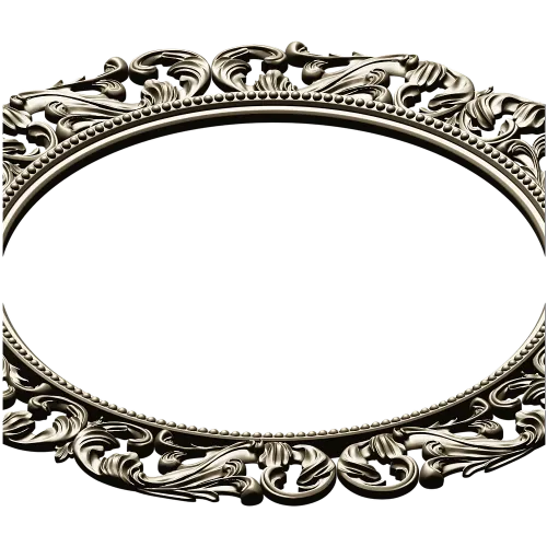 Baroque Acanthus Round Frame STL 3D Model for CNC Milling