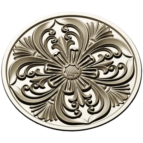 Acanthus Rosette Medallion STL for CNC