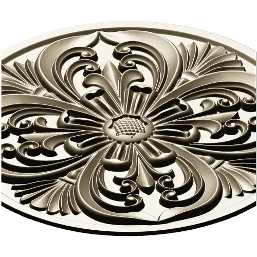 Acanthus Rosette Medallion STL for CNC