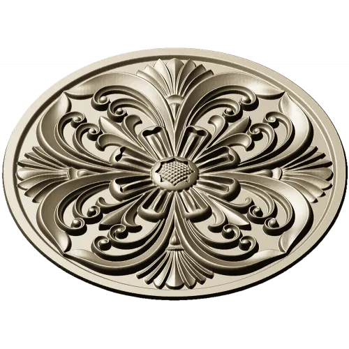 Acanthus Rosette Medallion STL for CNC