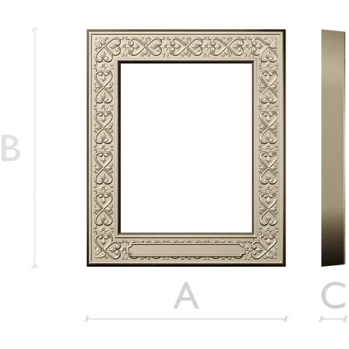 Regal Fleur Frame - ornate frame 3D model (STL) for CNC