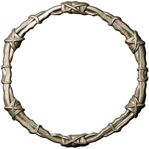 Круглая рамка "Венок из лозы" - STL для ЧПУ