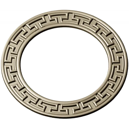 Greek-Key Round Frame - STL 3D Model for CNC Milling
