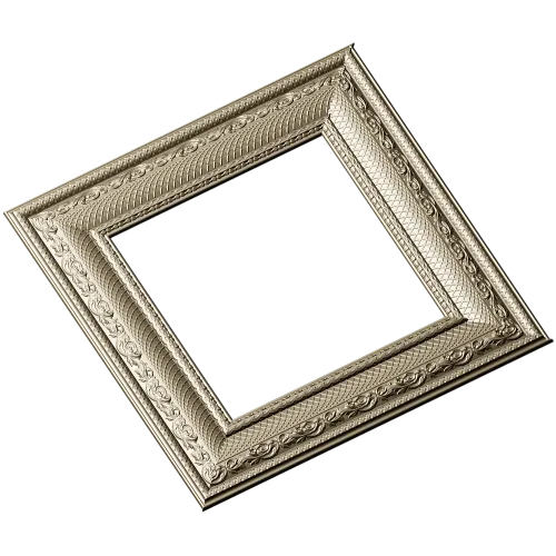 Ornate Square Frame STL - Detailed 3D Model for CNC