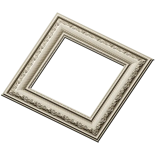 Ornate Square Frame STL - Detailed 3D Model for CNC