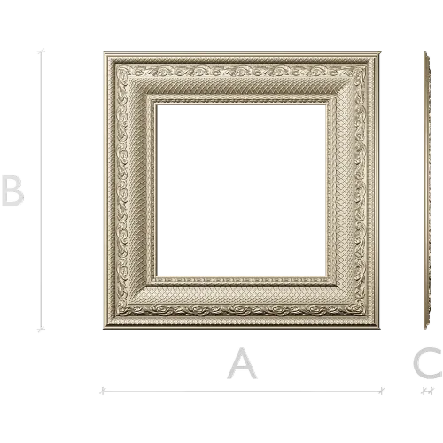 Ornate Square Frame STL - Detailed 3D Model for CNC