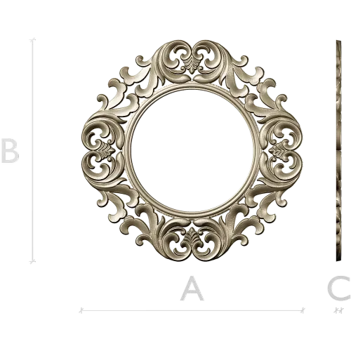 Резная круглая рамка - 3D модель STL для ЧПУ