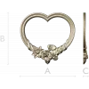 Сердечная рамка с цветочным букетом - stl модель для ЧПУ