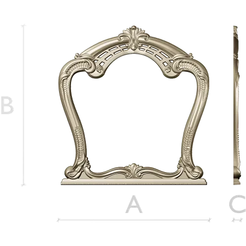 Рокайльная декоративная рамка в формате STL для ЧПУ