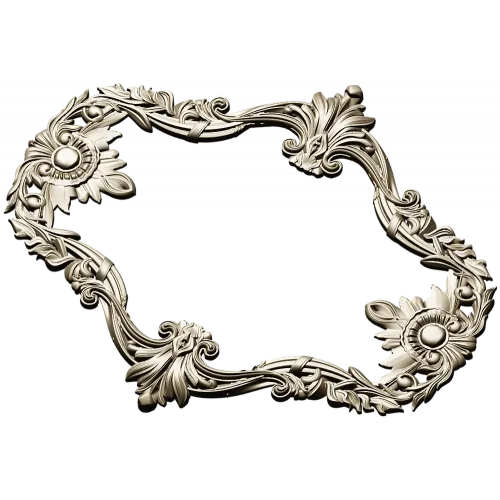 Sunflower Rococo Frame - STL 3D model for CNC milling
