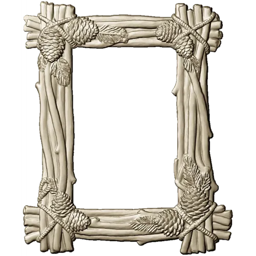 Pine Bundle Frame - STL 3D model for CNC milling