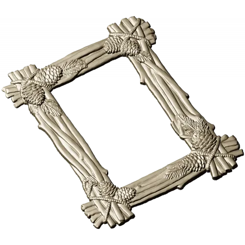 Pine Bundle Frame - STL 3D model for CNC milling