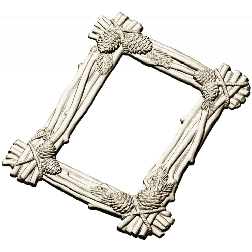 Pine Bundle Frame - STL 3D model for CNC milling
