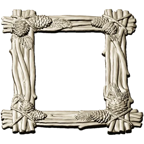 Pine Bundle Frame - STL 3D model for CNC milling