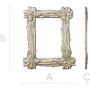 Pine Bundle Frame - STL 3D model for CNC milling