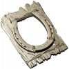Rustic horseshoe plank frame STL for CNC milling