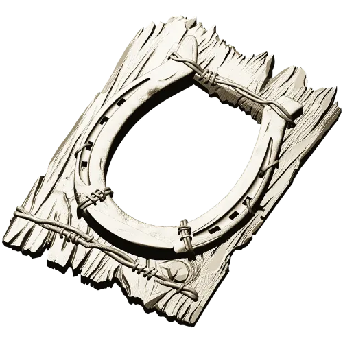 Rustic horseshoe plank frame STL for CNC milling