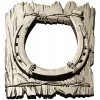 Rustic horseshoe plank frame STL for CNC milling