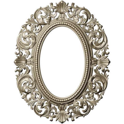 Aurelia Oval Baroque Frame - STL 3D model for CNC
