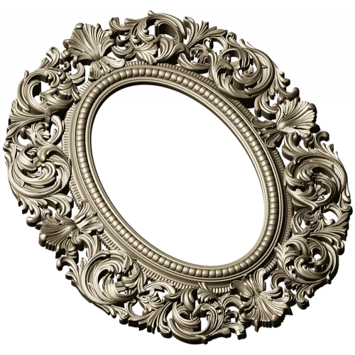 Aurelia Oval Baroque Frame - STL 3D model for CNC