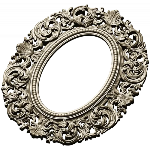 Aurelia Oval Baroque Frame - STL 3D model for CNC