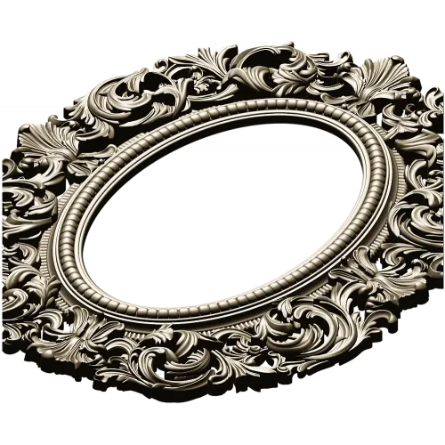 Aurelia Oval Baroque Frame - STL 3D model for CNC