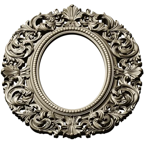 Aurelia Oval Baroque Frame - STL 3D model for CNC