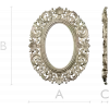 Aurelia Oval Baroque Frame - STL 3D model for CNC