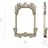 Rococo shell frame - detailed STL 3D model for CNC milling