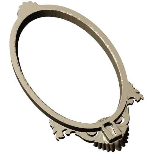 Baroque Oval Frame STL for CNC Milling