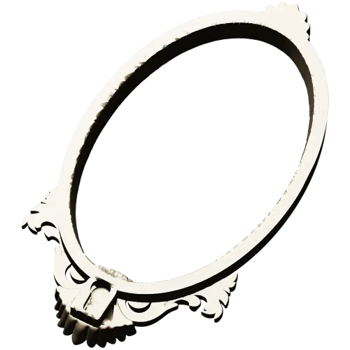 Baroque Oval Frame STL for CNC Milling