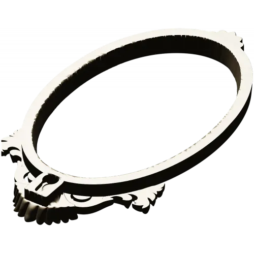 Baroque Oval Frame STL for CNC Milling