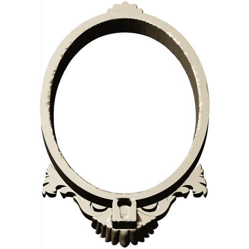 Baroque Oval Frame STL for CNC Milling