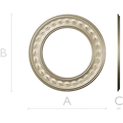 Braided Halo Round Frame - STL 3D model for CNC