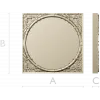 Bamboo Circle Relief Panel - STL 3D model for CNC