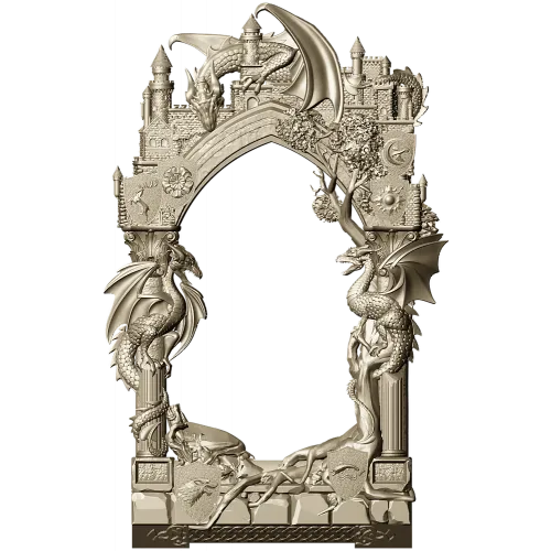 Draconic Gate archway STL for CNC