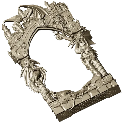 Draconic Gate archway STL for CNC