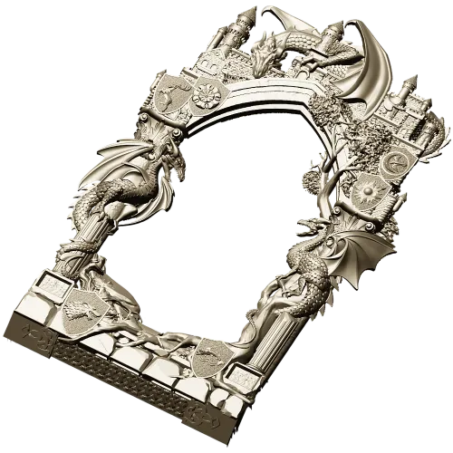 Draconic Gate archway STL for CNC