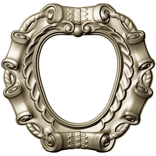 Baroque Ribbon Frame - STL 3D model for CNC