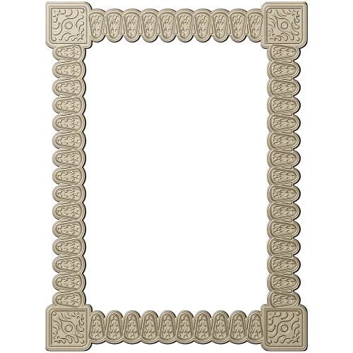 Baroque Beaded Decorative Frame - STL 3D model for CNC