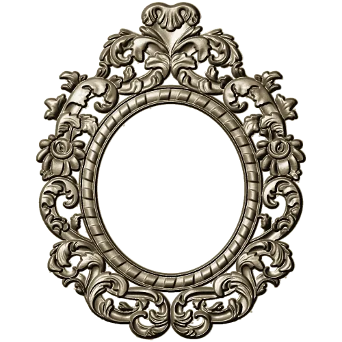 Ornamental Baroque Oval Frame STL for CNC Milling