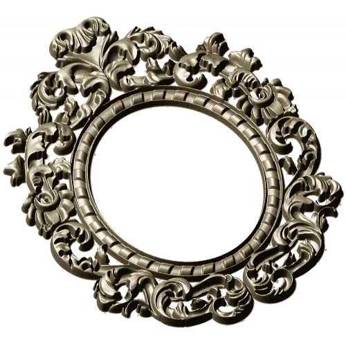 Ornamental Baroque Oval Frame STL for CNC Milling