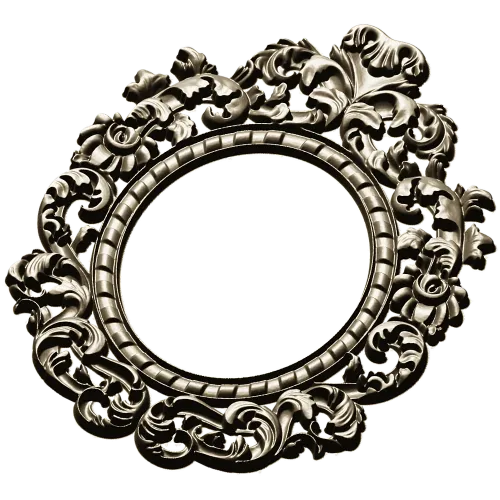 Ornamental Baroque Oval Frame STL for CNC Milling
